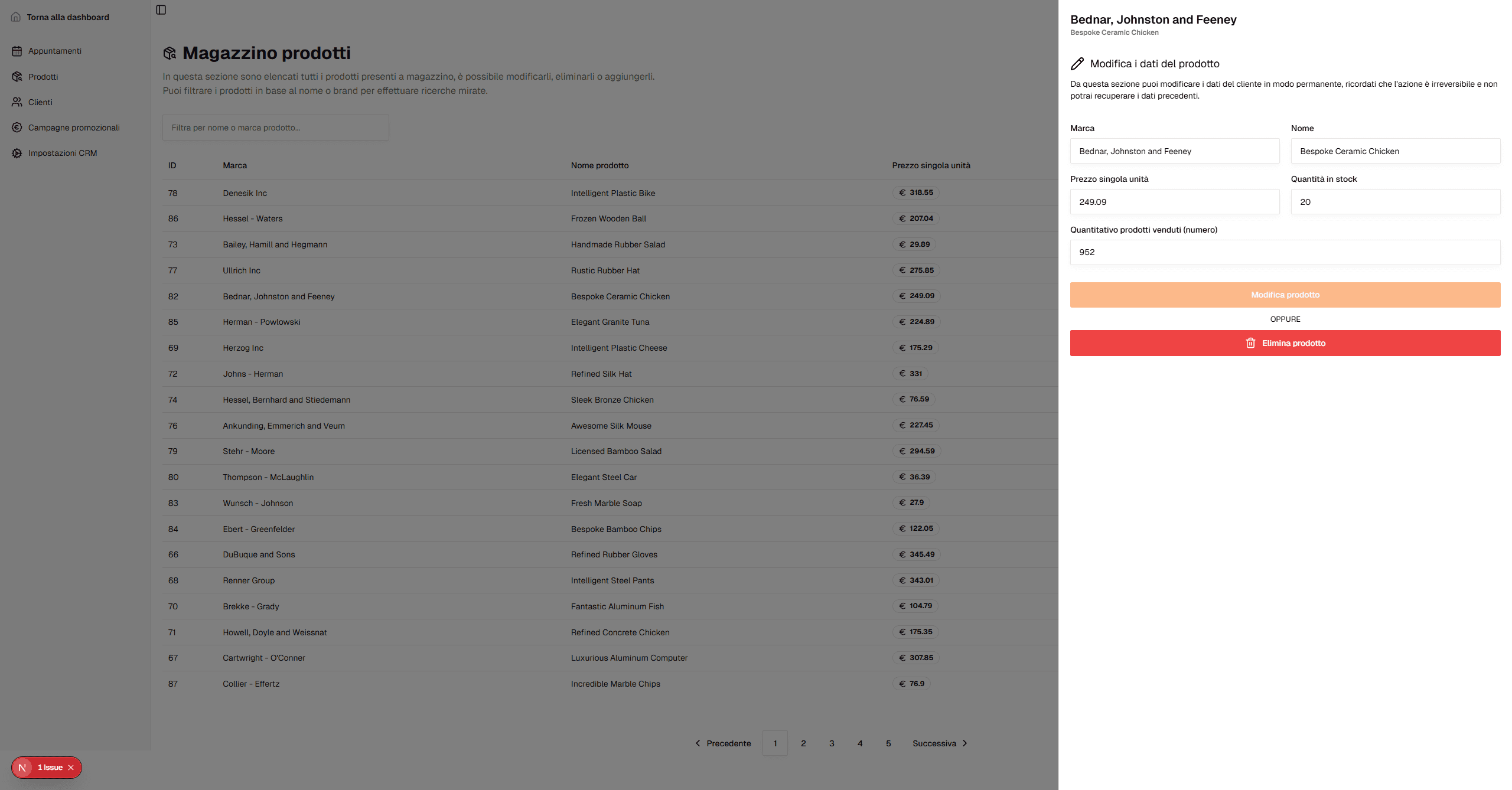 Modifica prodotto placeholder