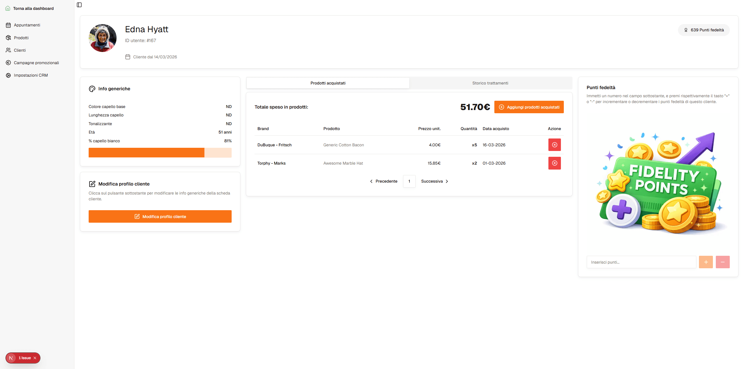 Scheda tecnica cliente placeholder